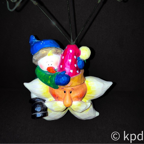 WhSanta & Snowman Holiday Card Display ~ Centerpiece Decoration - Picture 4 of 6